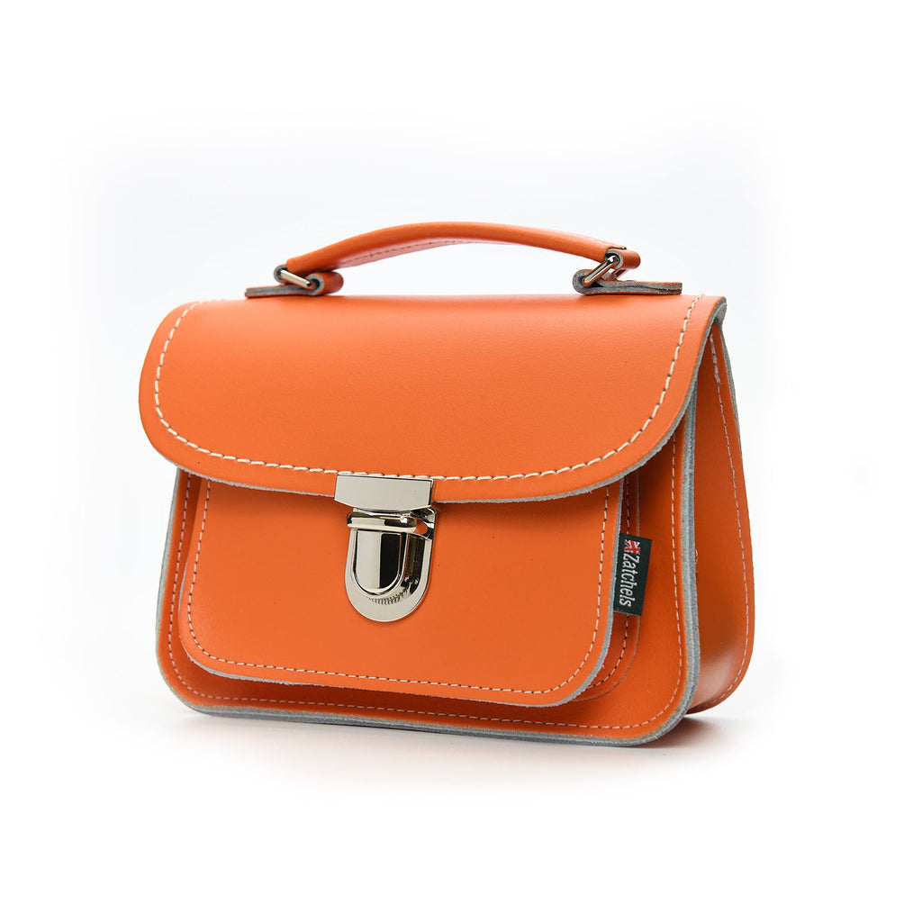 Luna Handmade Leather Bag in Orange