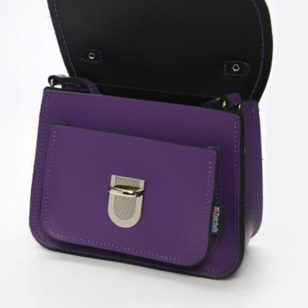 Luna Handmade Leather Bag in Purple