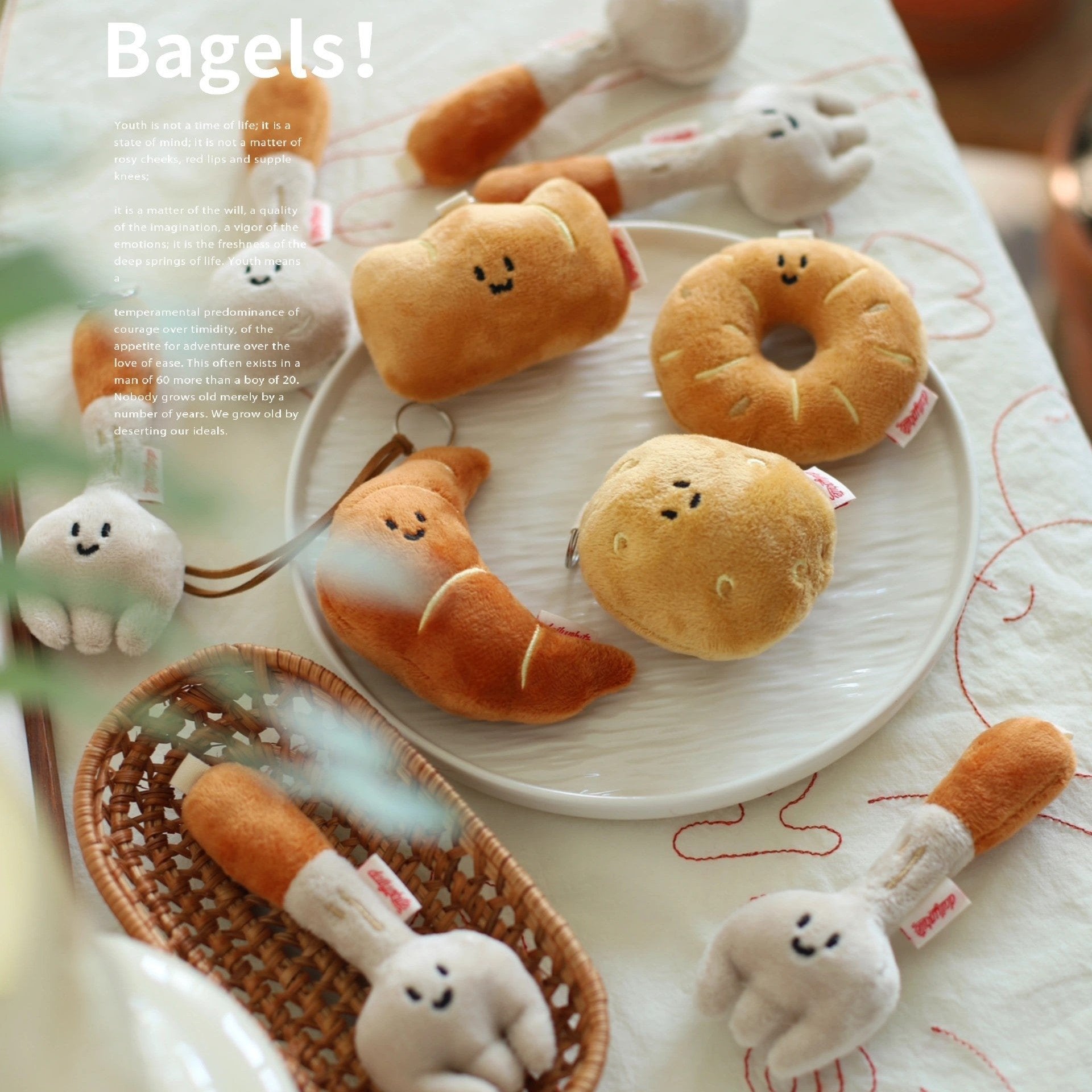 Daily White Bakery Bag Charm Plush Toy