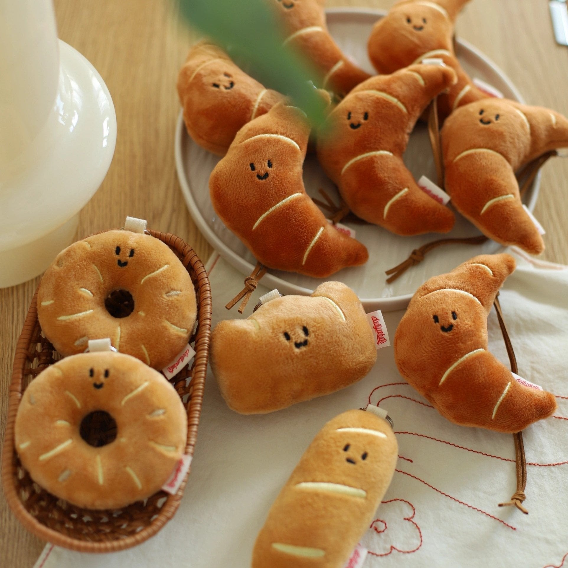 Daily White Bakery Bag Charm Plush Toy