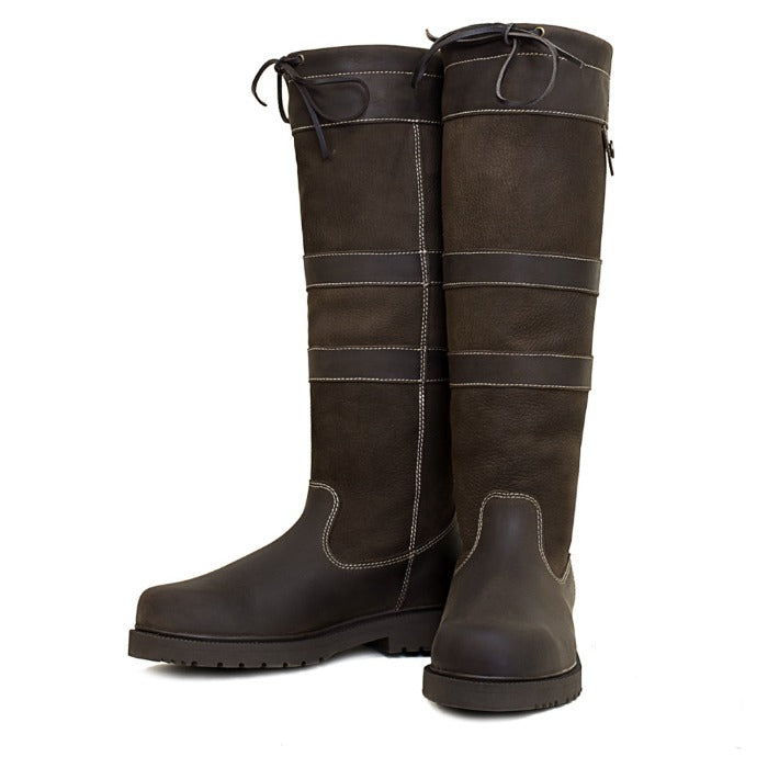 Waterproof Country Boots in Brown, Standard or Wide Calf