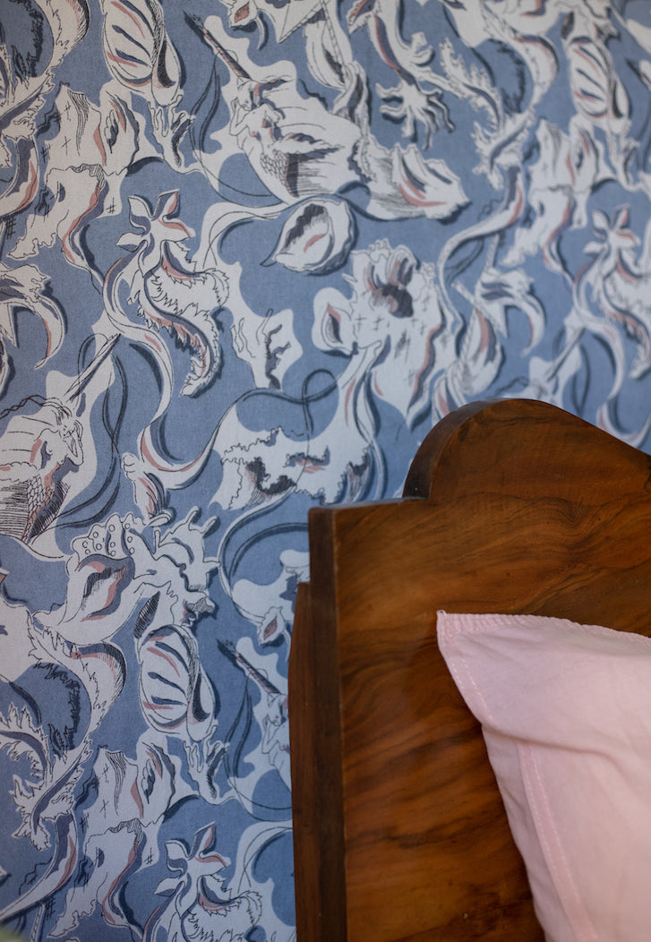 Blue Dreams Mermaid Wallpaper Surrealist Design