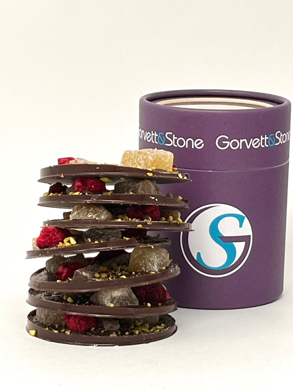 Giant Dark Chocolate Mendiants with Ginger, Orange and Pistachios