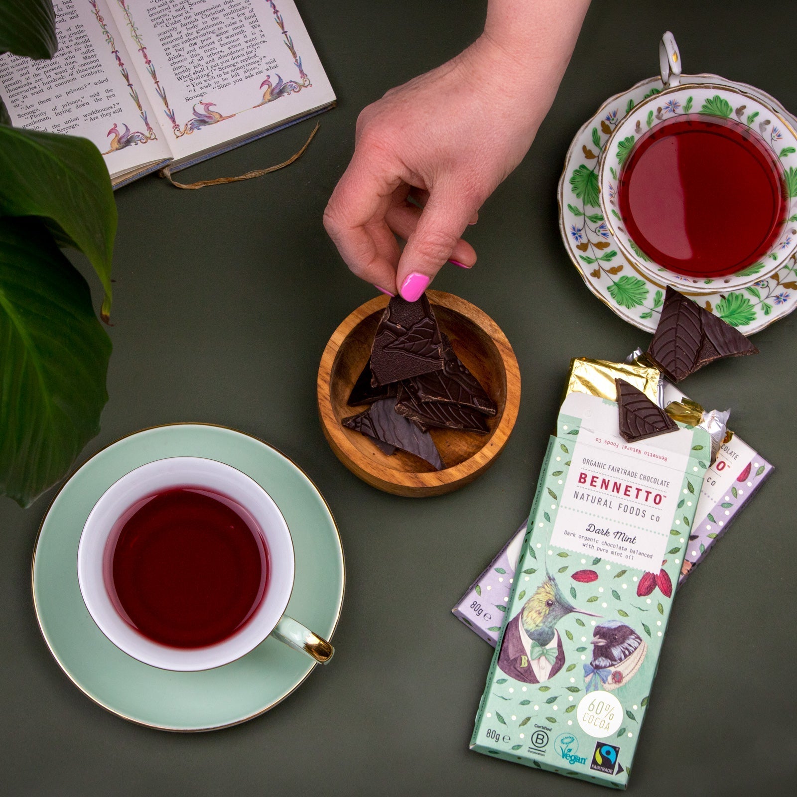 Dark Mint Organic Chocolate 60 Percent Cocoa