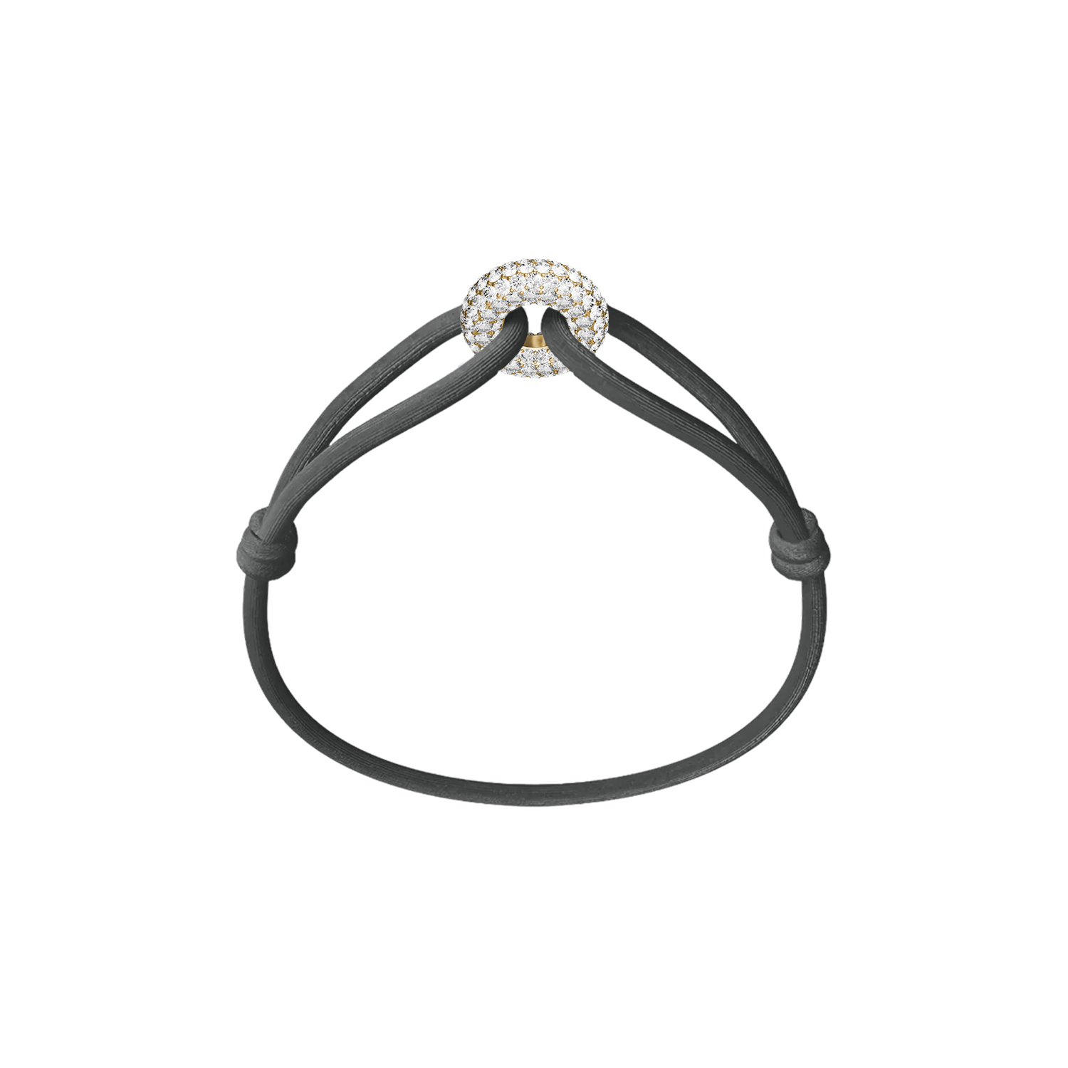 Golden Pave Cord Bracelet with Lab Diamonds