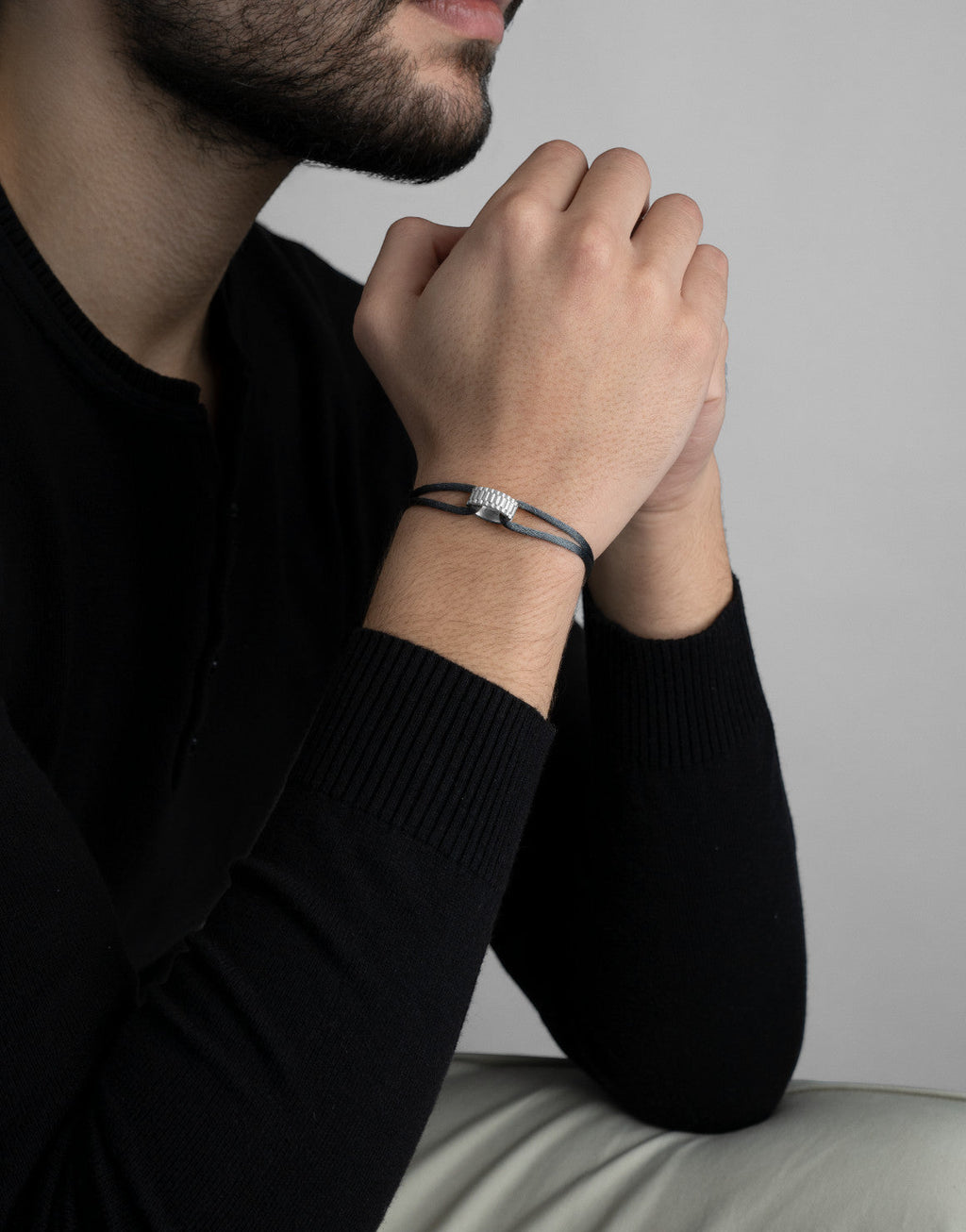 Regent Cord Bracelet in Sterling Silver