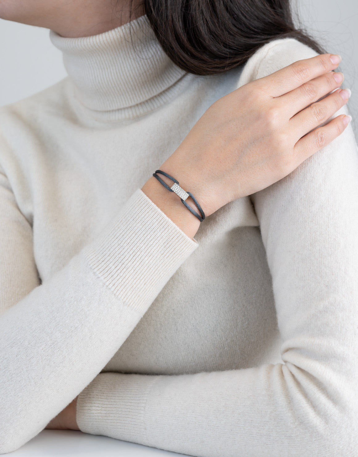 Regent Cord Bracelet in Sterling Silver