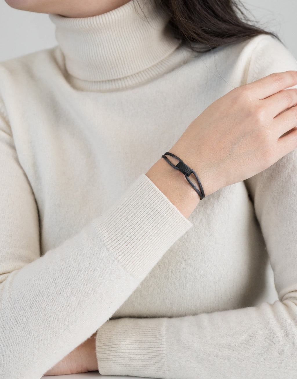 Carbon Regent Cord Bracelet