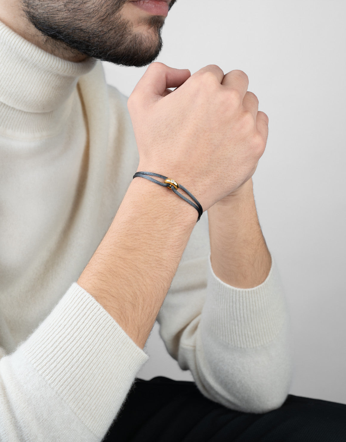 Golden Diamond Cord Bracelet