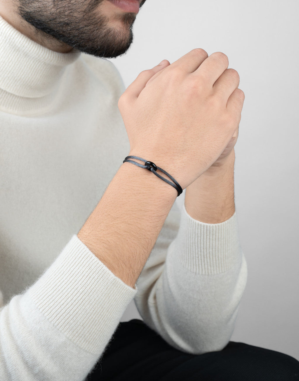 Black Onyx Cord Bracelet