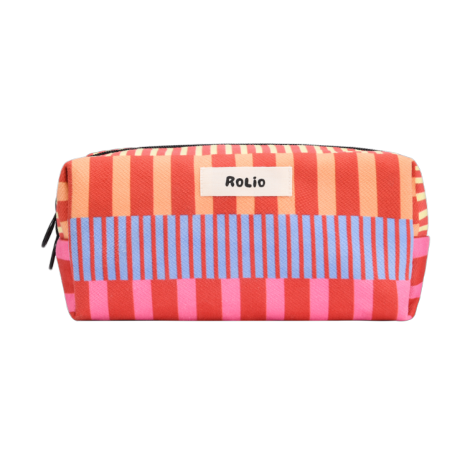 Deconstructed Printed Wash Bag in Organic Cotton