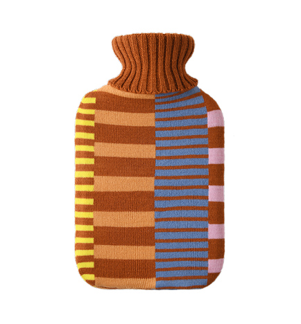 Hand Knitted Lambswool Hot Water Bottle with Cover