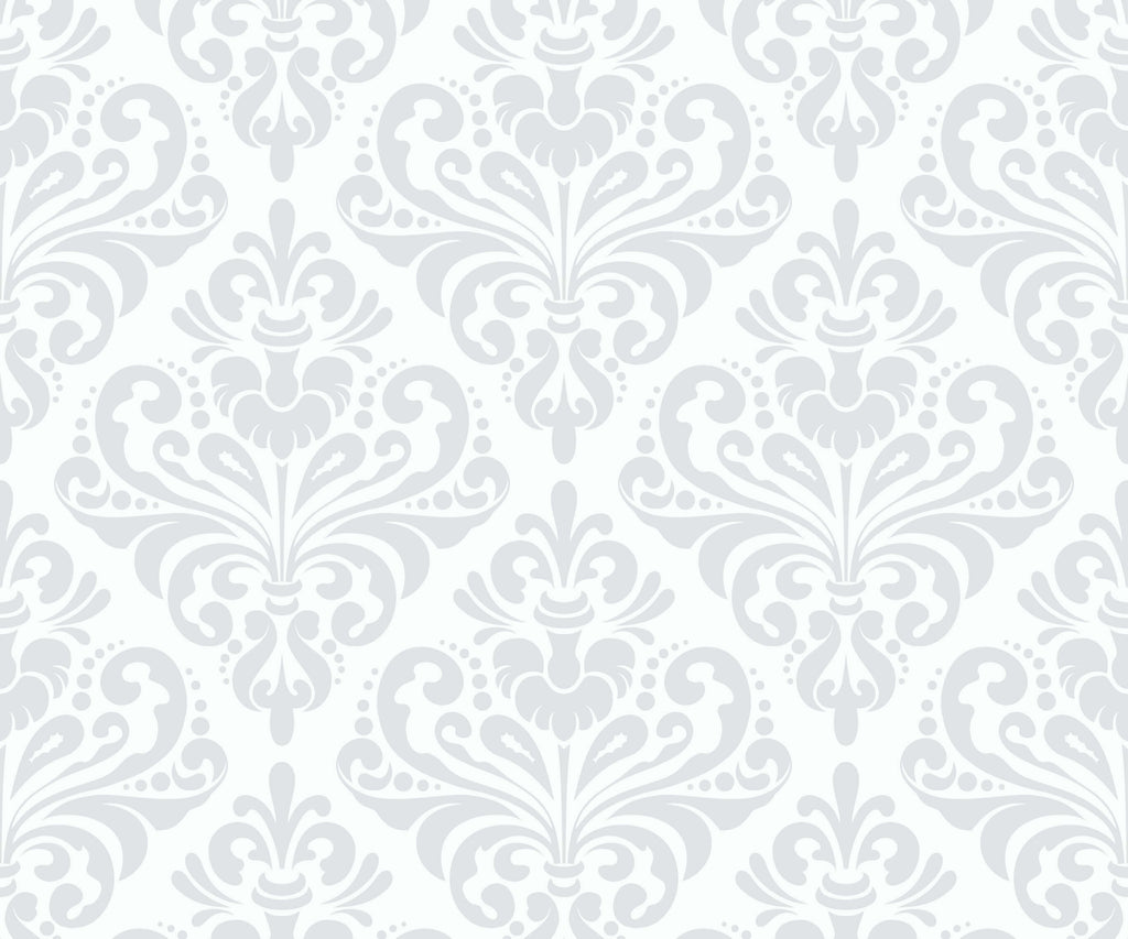 Demi Damask Wallpaper in Monochromatic