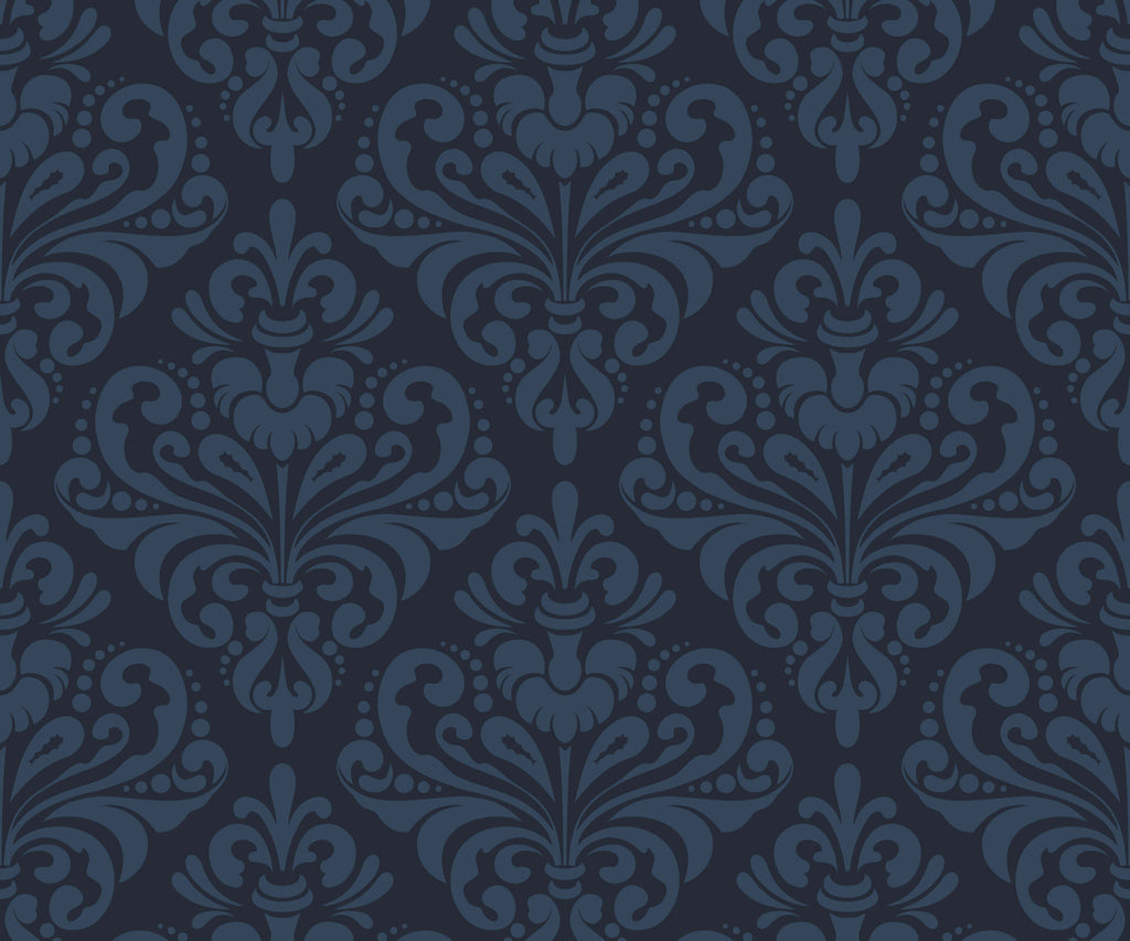 Demi Damask Wallpaper in Monochromatic