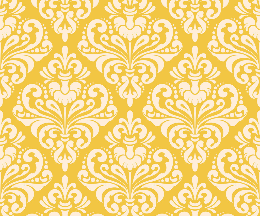 Demi Damask Wallpaper in Monochromatic