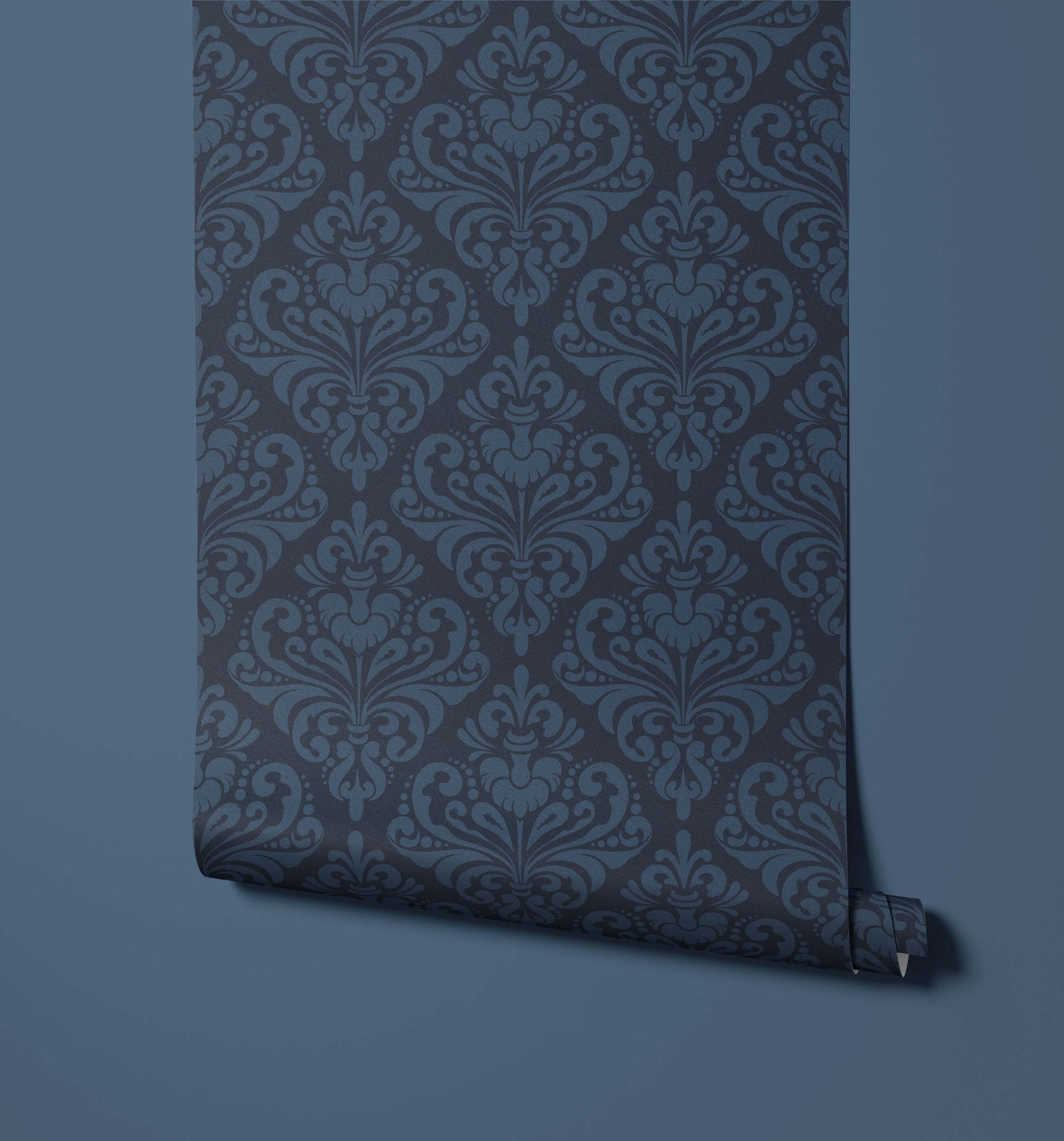 Demi Damask Wallpaper in Monochromatic
