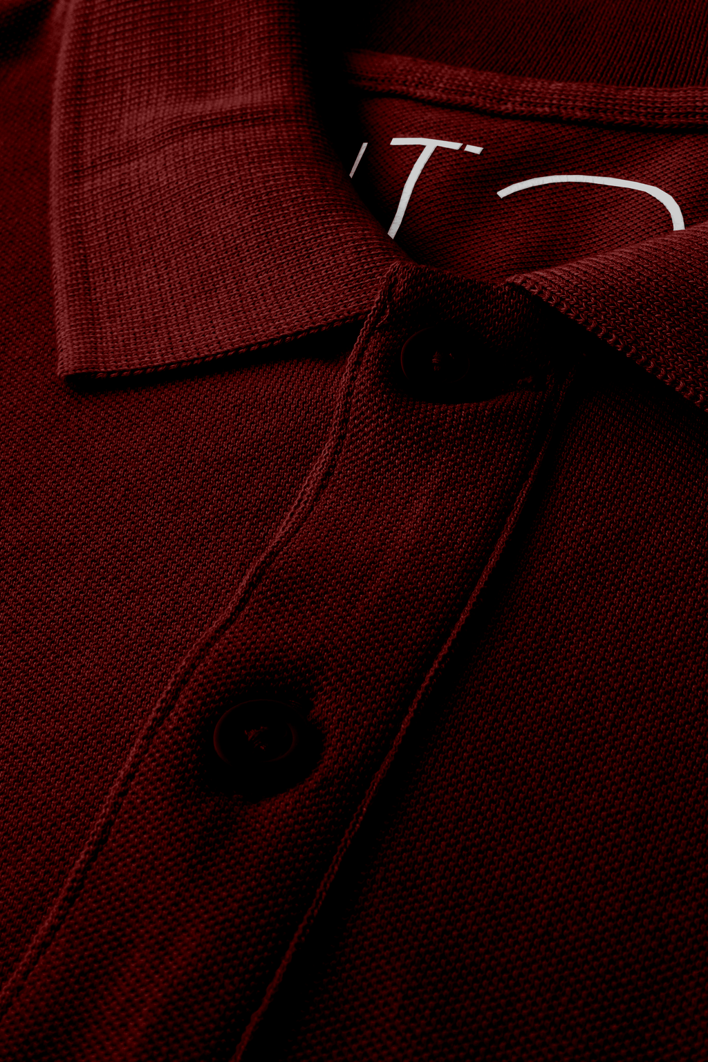 Burgundy Organic Cotton Polo Shirt