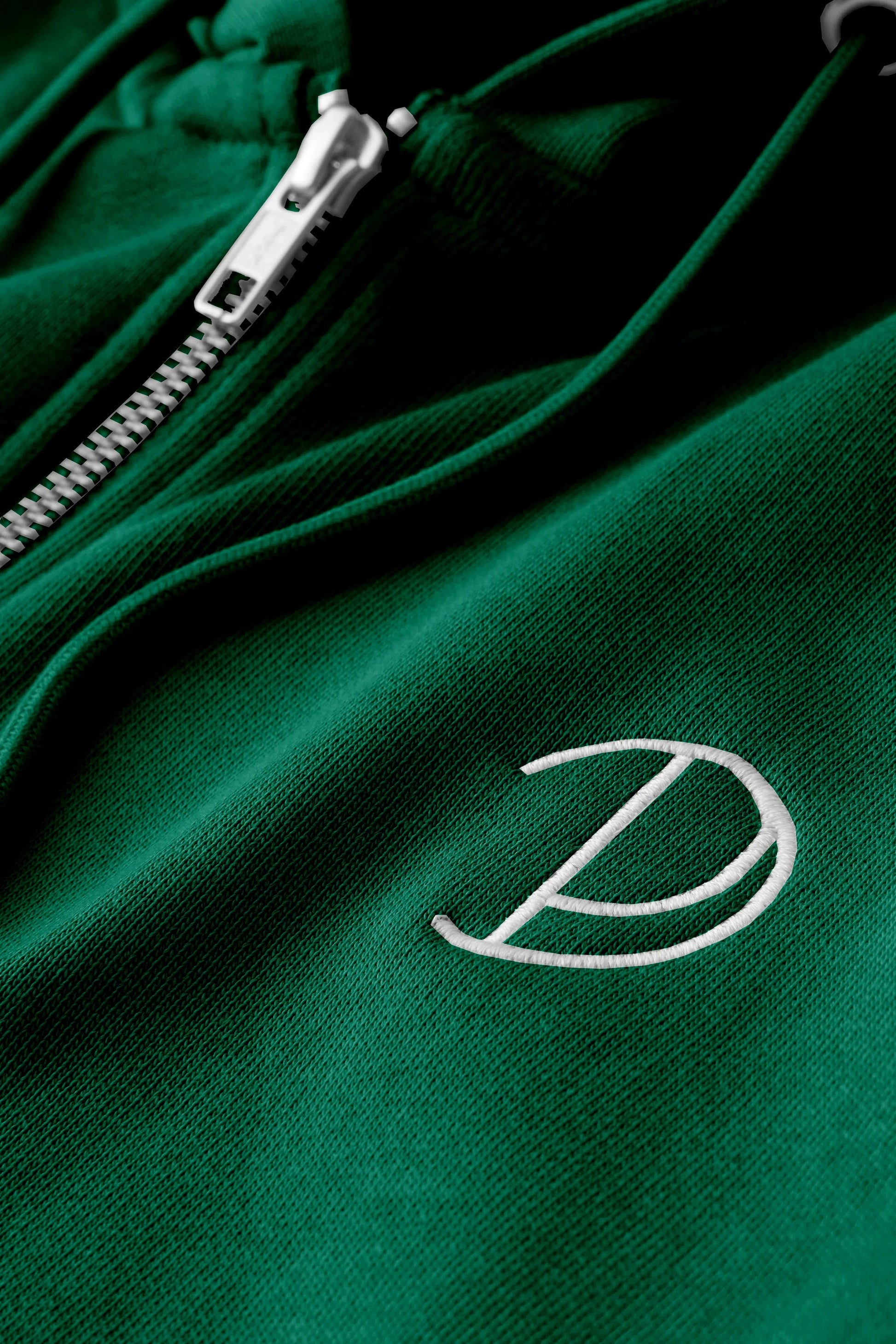 Forest Green Zip Up Hoodie