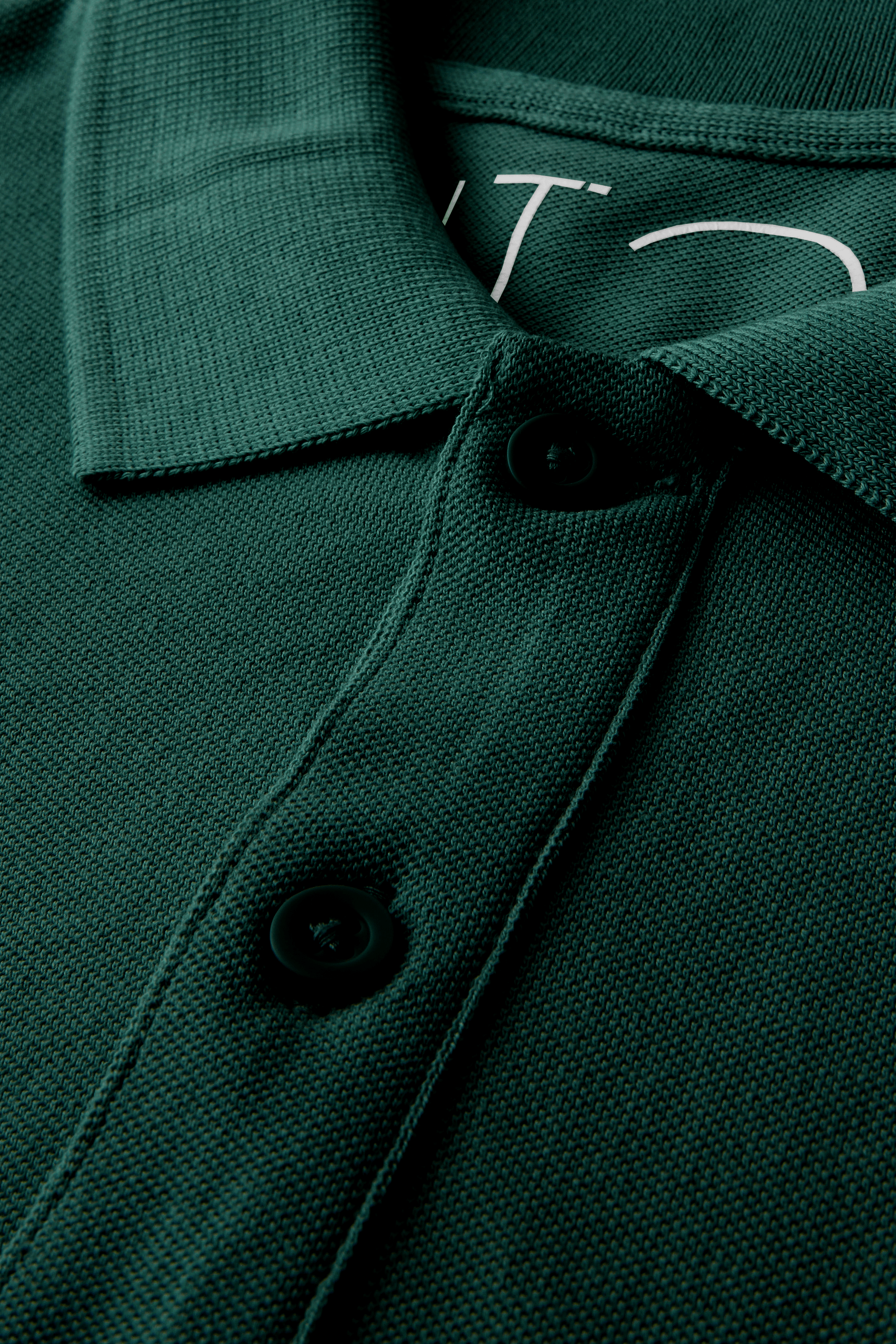 Dark Green Organic Cotton Polo Shirt