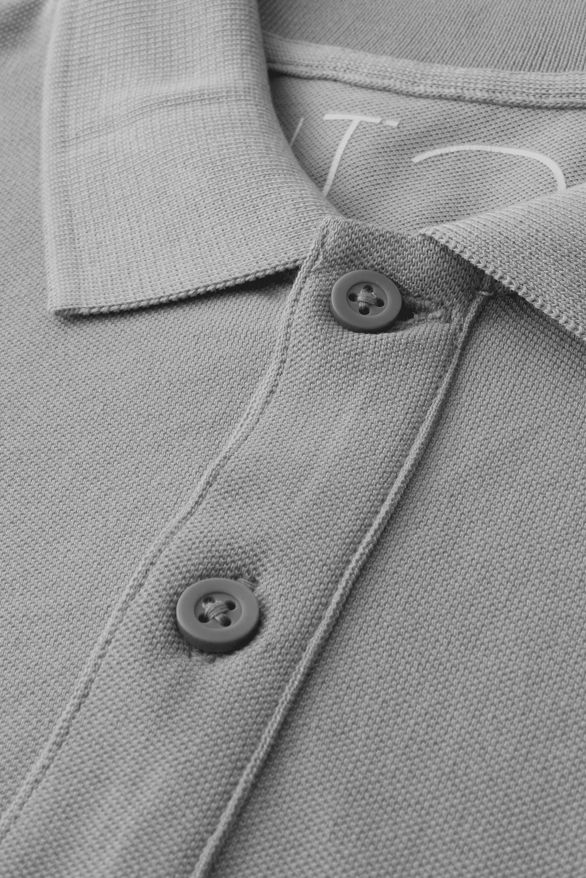 Grey Organic Cotton Polo Shirt