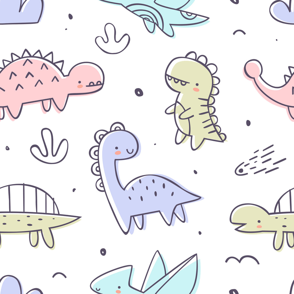 Pastel Dinosaur Wallpaper for Kids Rooms