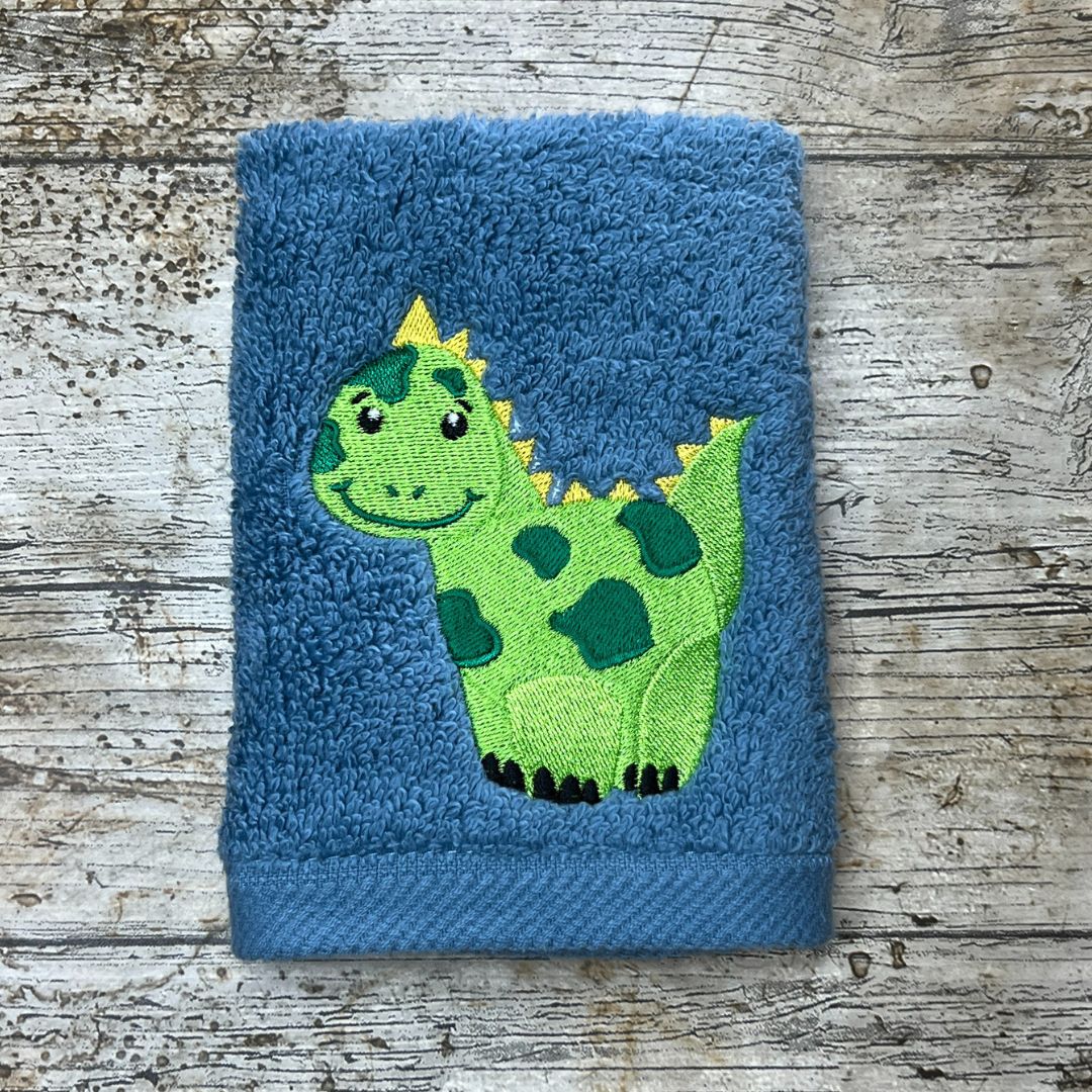 Dinosaur Face Cloth in 10 Colours