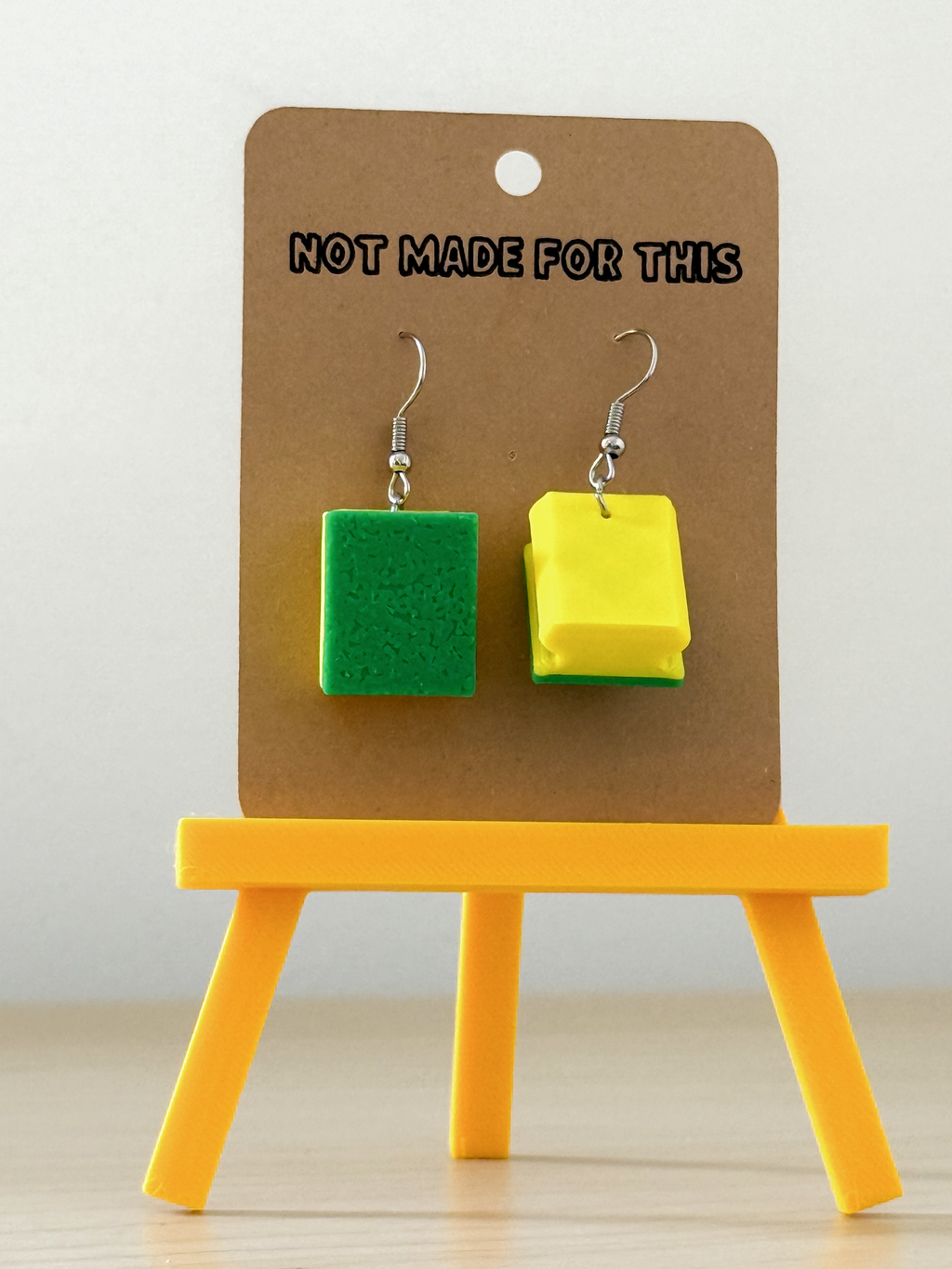 Sponge Earrings in Yellow