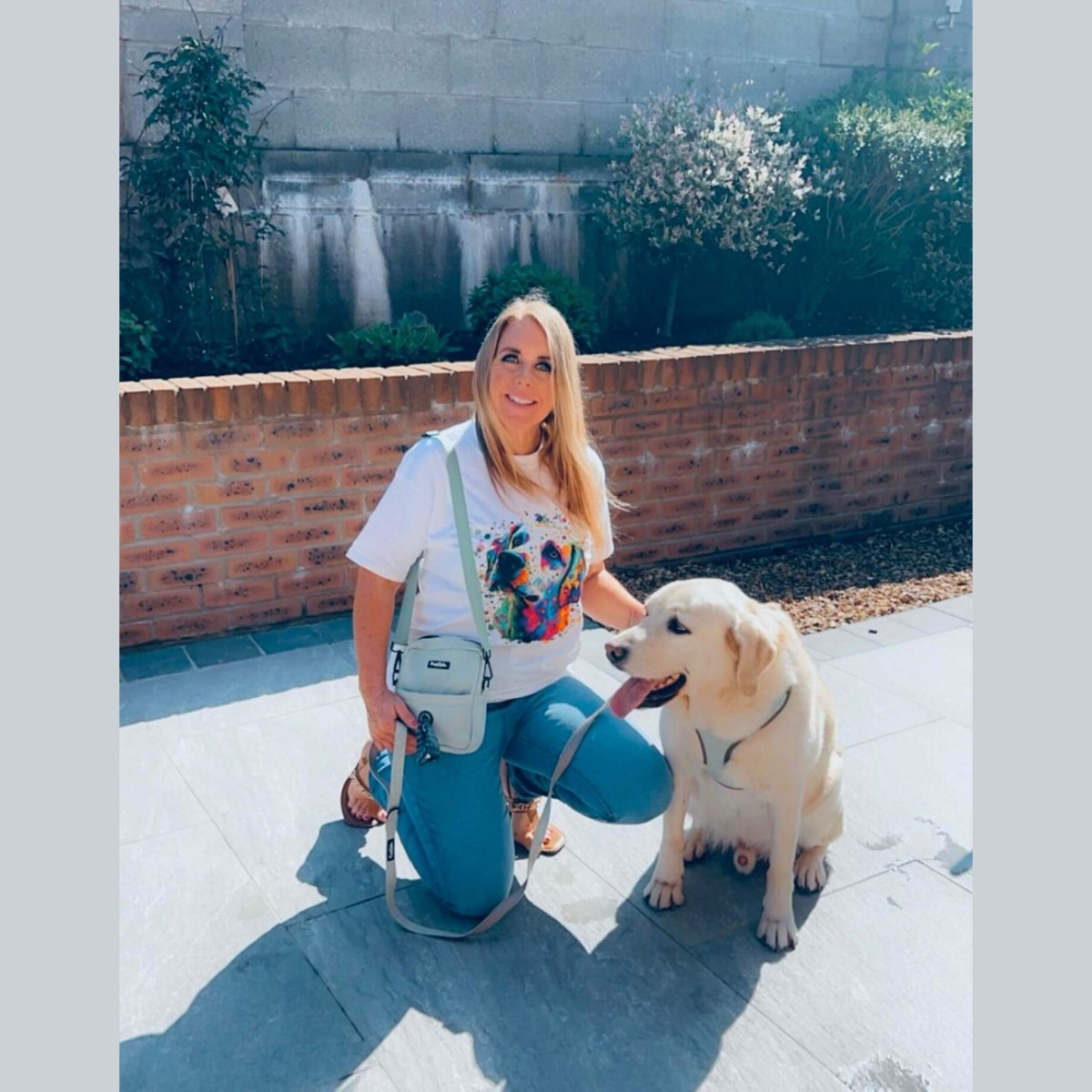 Mini Dog Walking Bag in Sage Green