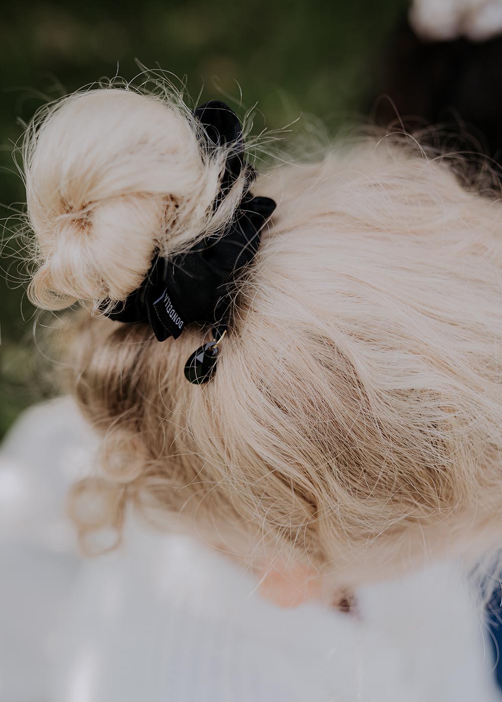 Indulge in Elegance with Our Luxurious Silk Hair Scrunchie by Dondella at www.brixbailey.com