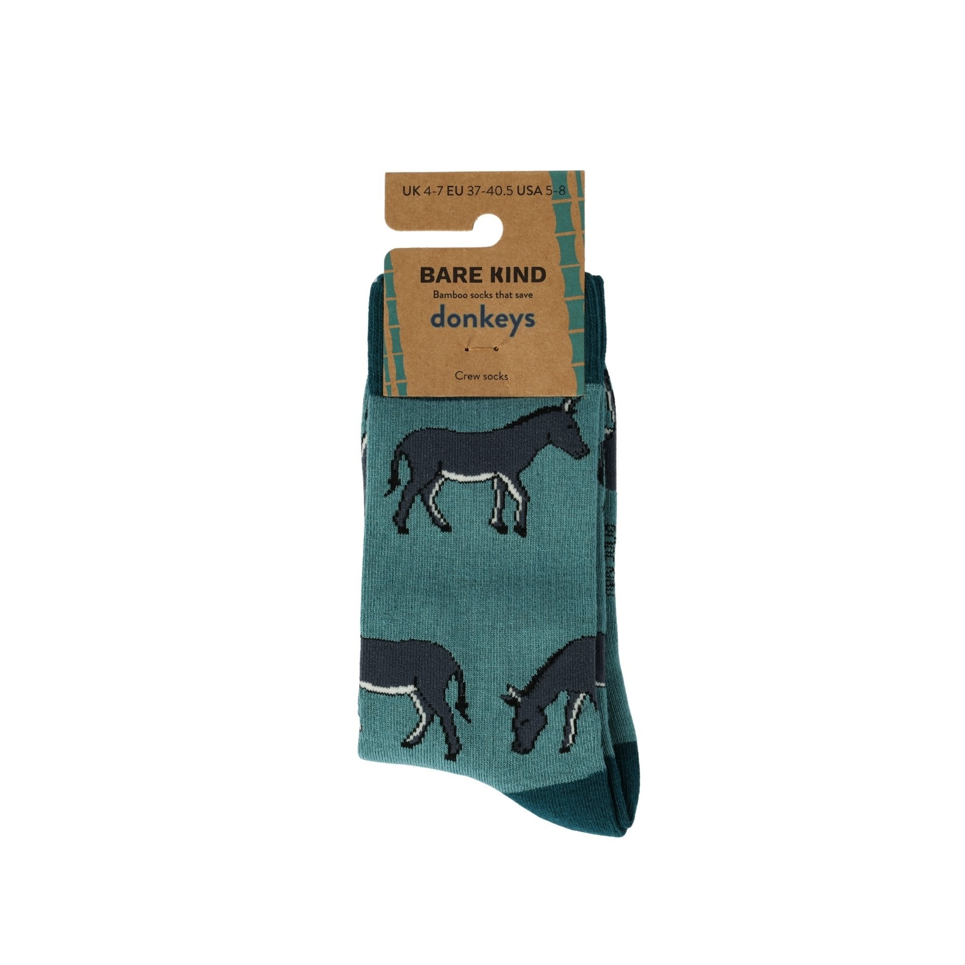 Save the Donkeys Bamboo Socks in Blue