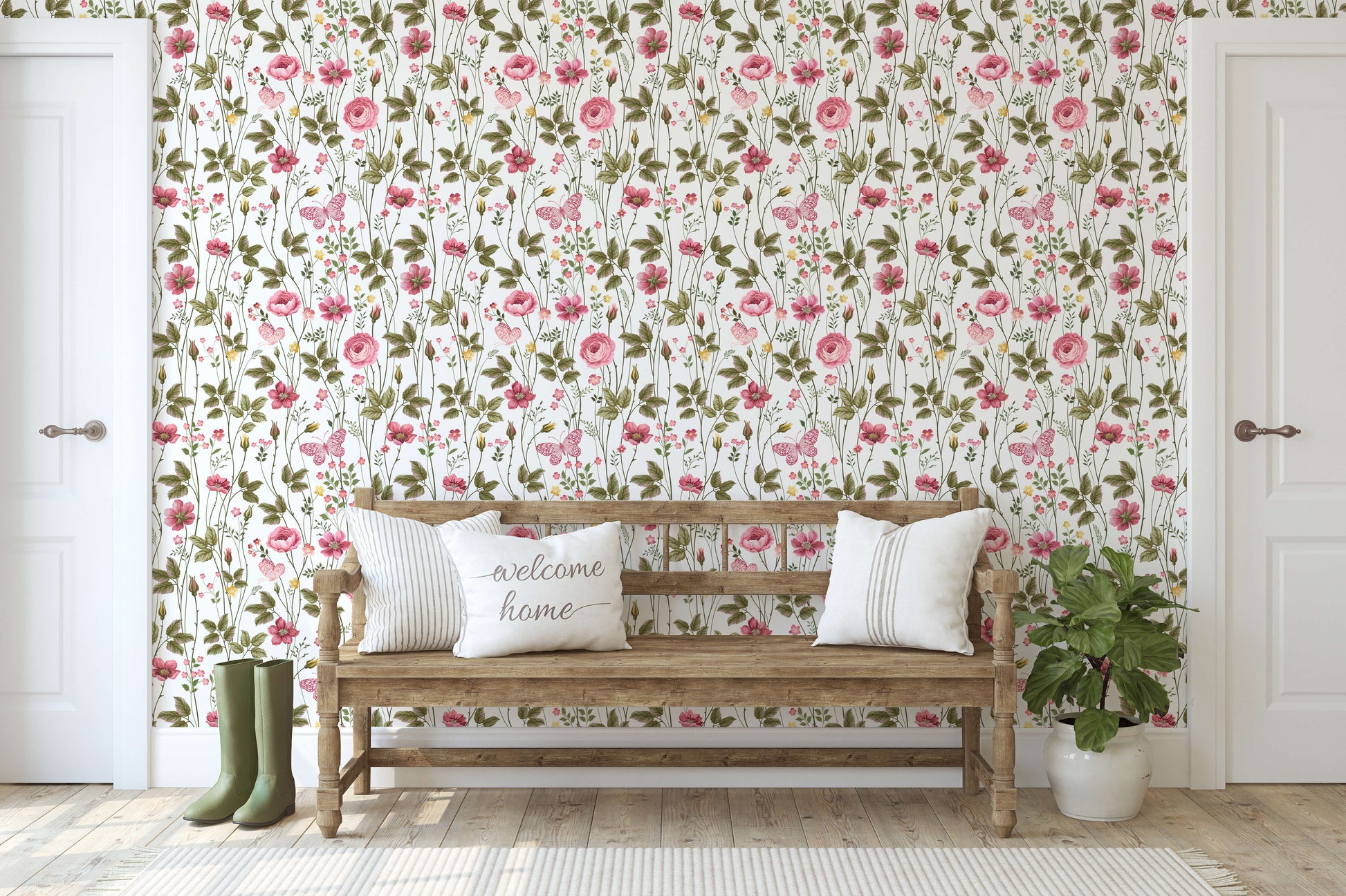 Pink Rose Wallpaper Dorset