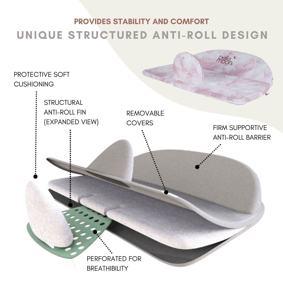 Lie Down Feeding Pillow with Anti Roll Support