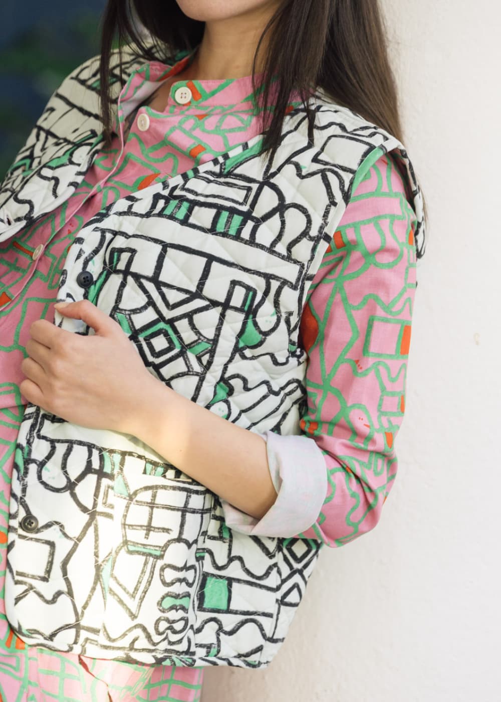 Reversible Organic Cotton Quilted Gilet