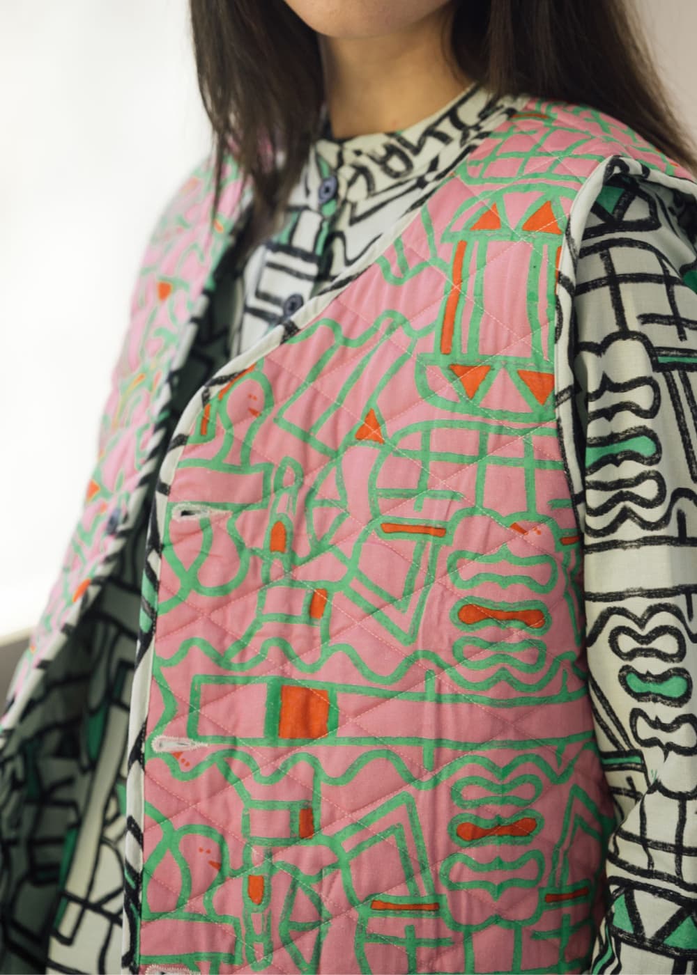 Reversible Organic Cotton Quilted Gilet