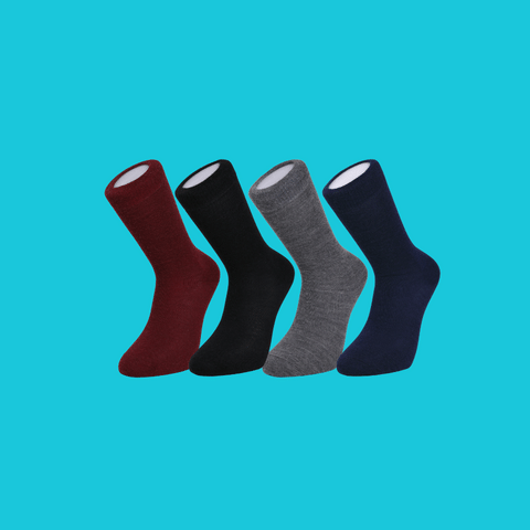 Merino Wool Socks 4 Pair Bundle Classic Dark Selection