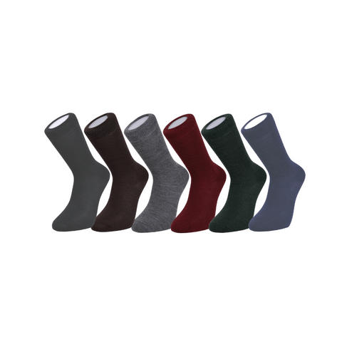 Merino Wool Socks 6 Pair Bundle Classic Dark Colours