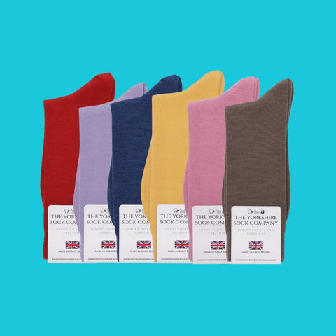 Merino Wool Socks 6 Pair Bundle Light Colours