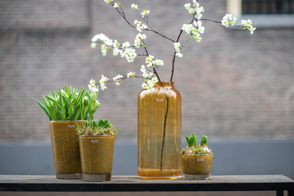 Conic Vase Thick with Bubbles