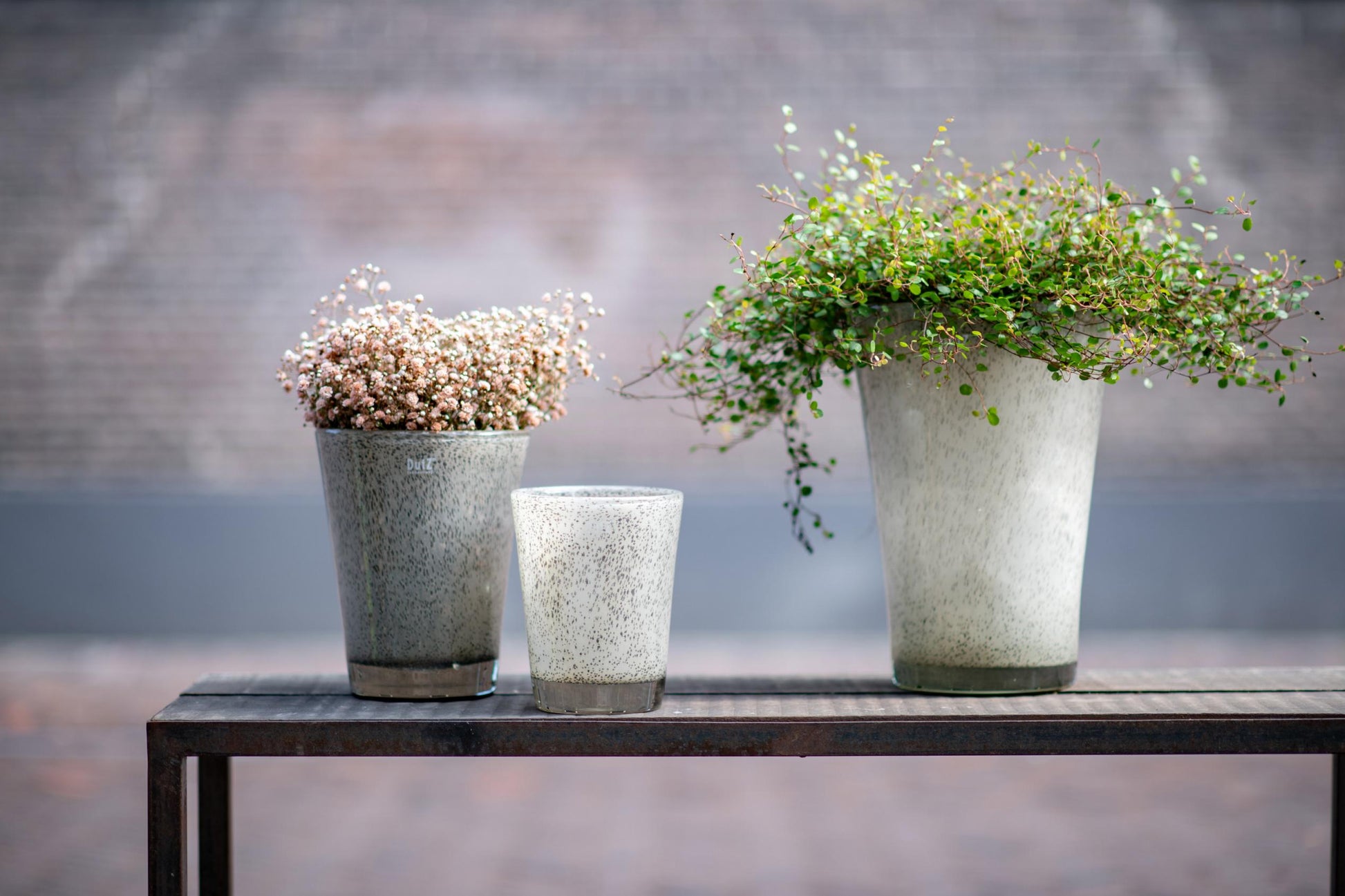 Conic Vase Thick with Bubbles