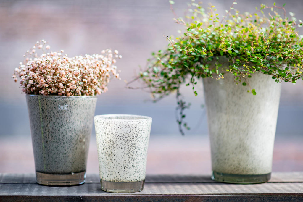 Conic Vase Thick with Bubbles