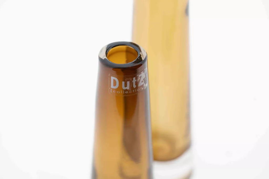 Amber Solifleur Vase Mouthblown Glass