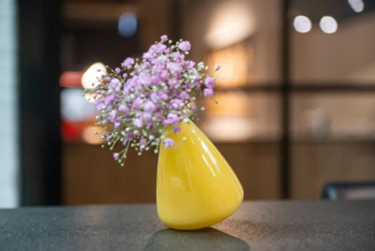 Tumbling Vase in Ochre 12 cm