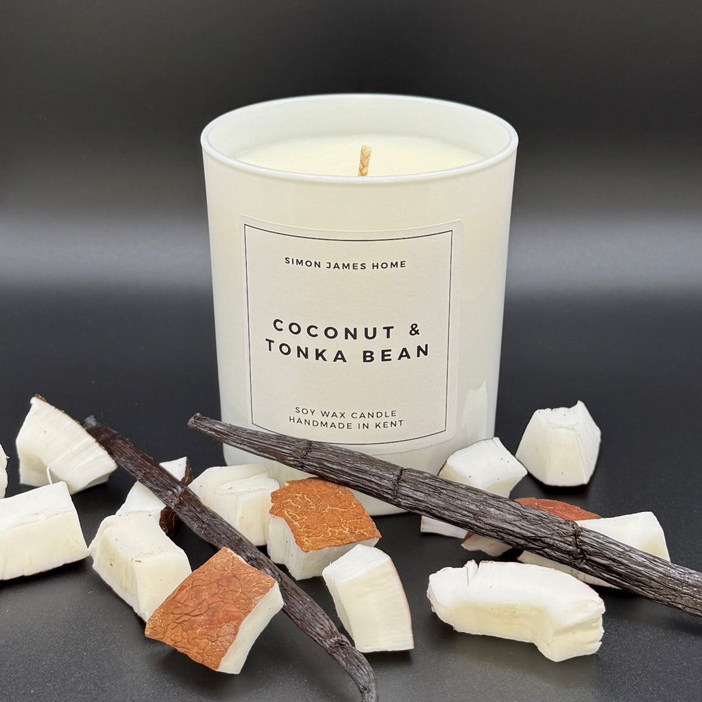Coconut and Tonka Bean Handmade Soy Wax Candle