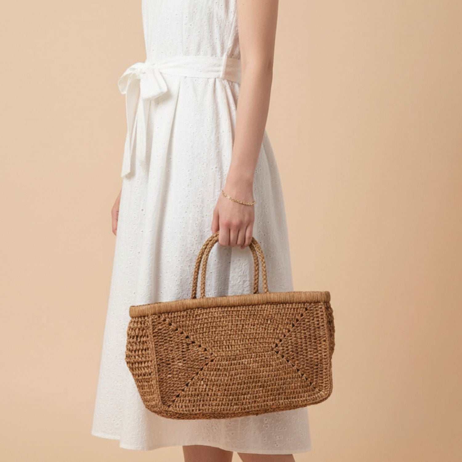 Medium Raffia Beach Tote Bag
