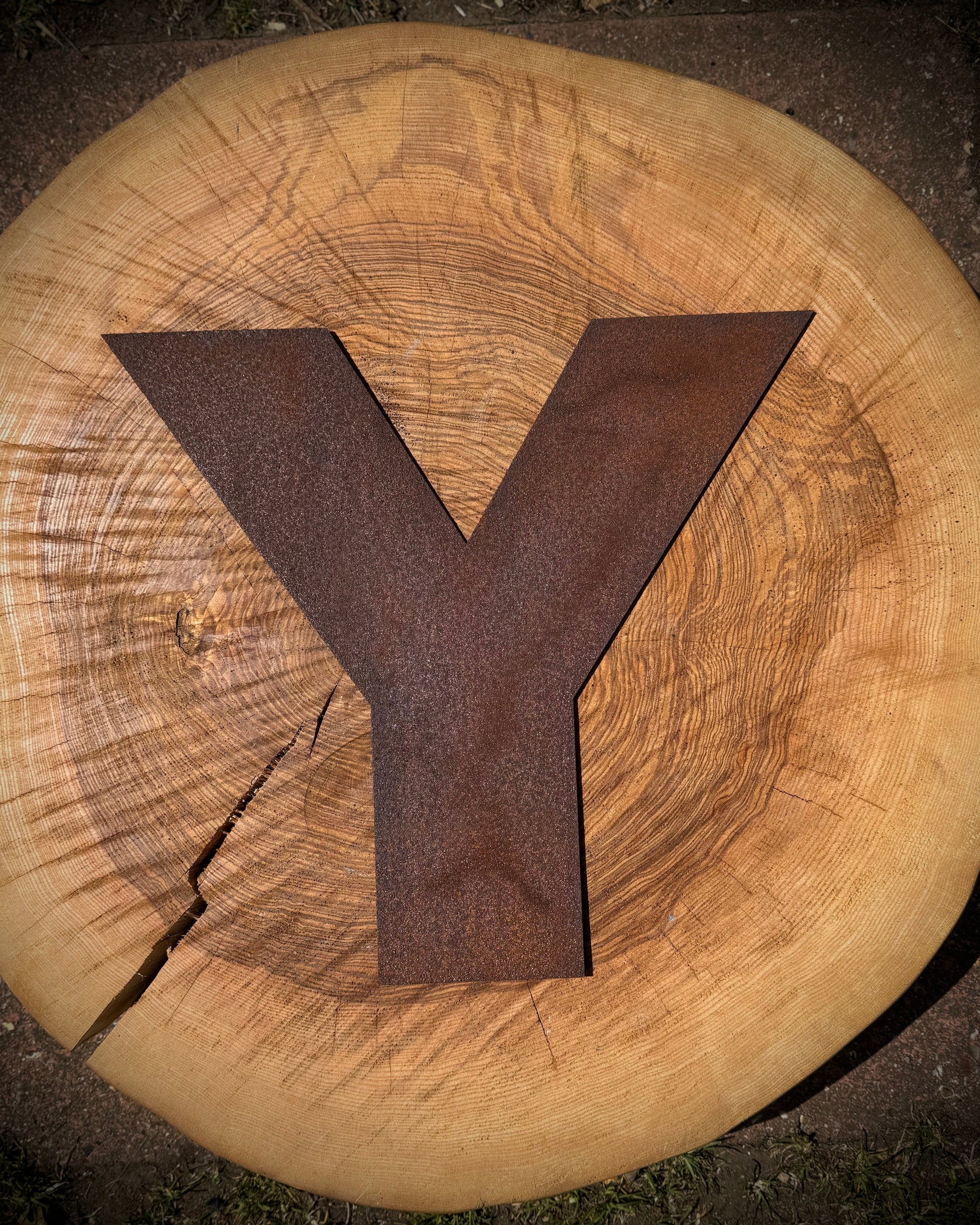 12 Inch Rusty Metal Letters A-Z 0-9