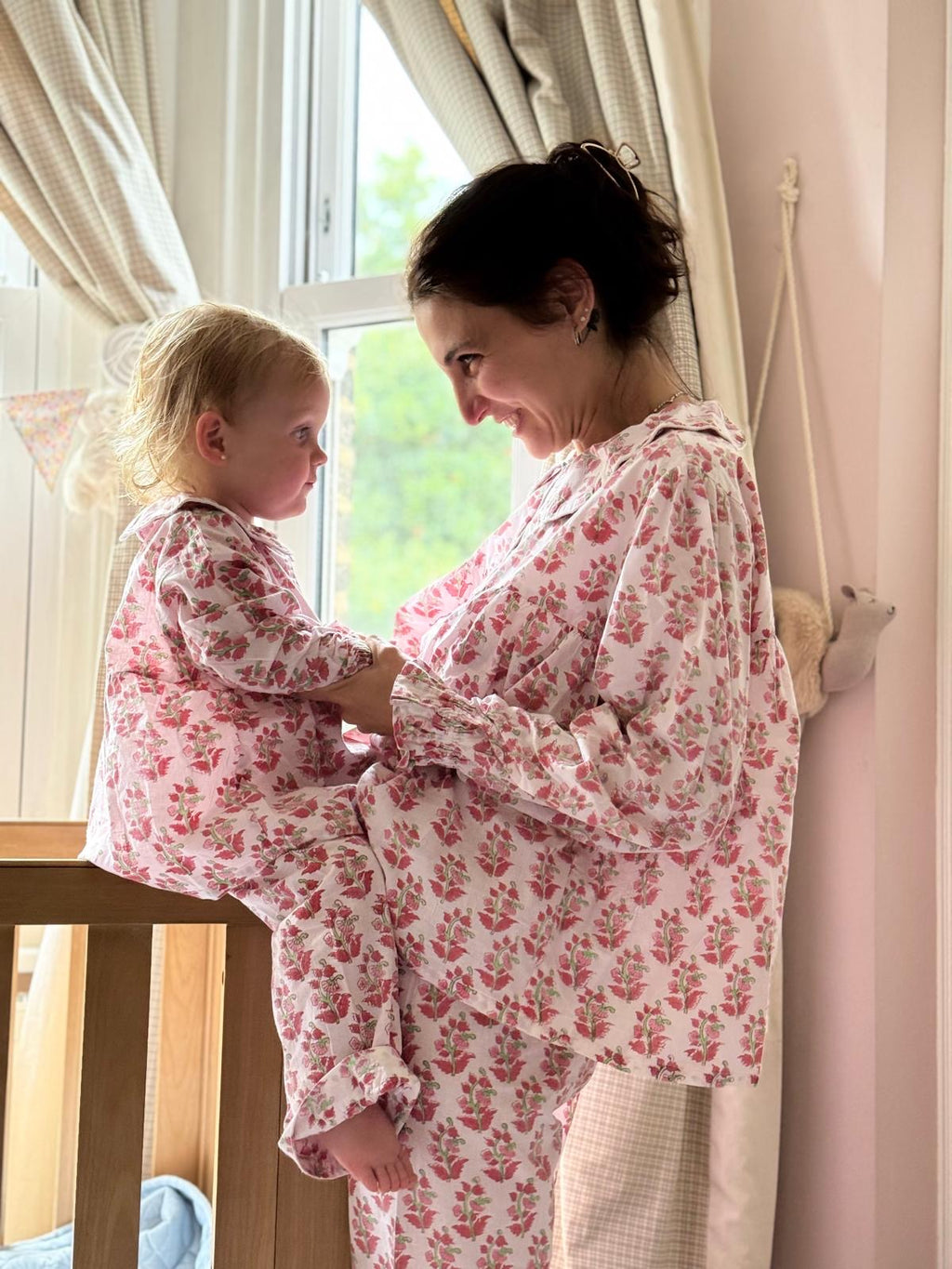 Inca Red Kids Pyjamas with Floral Print