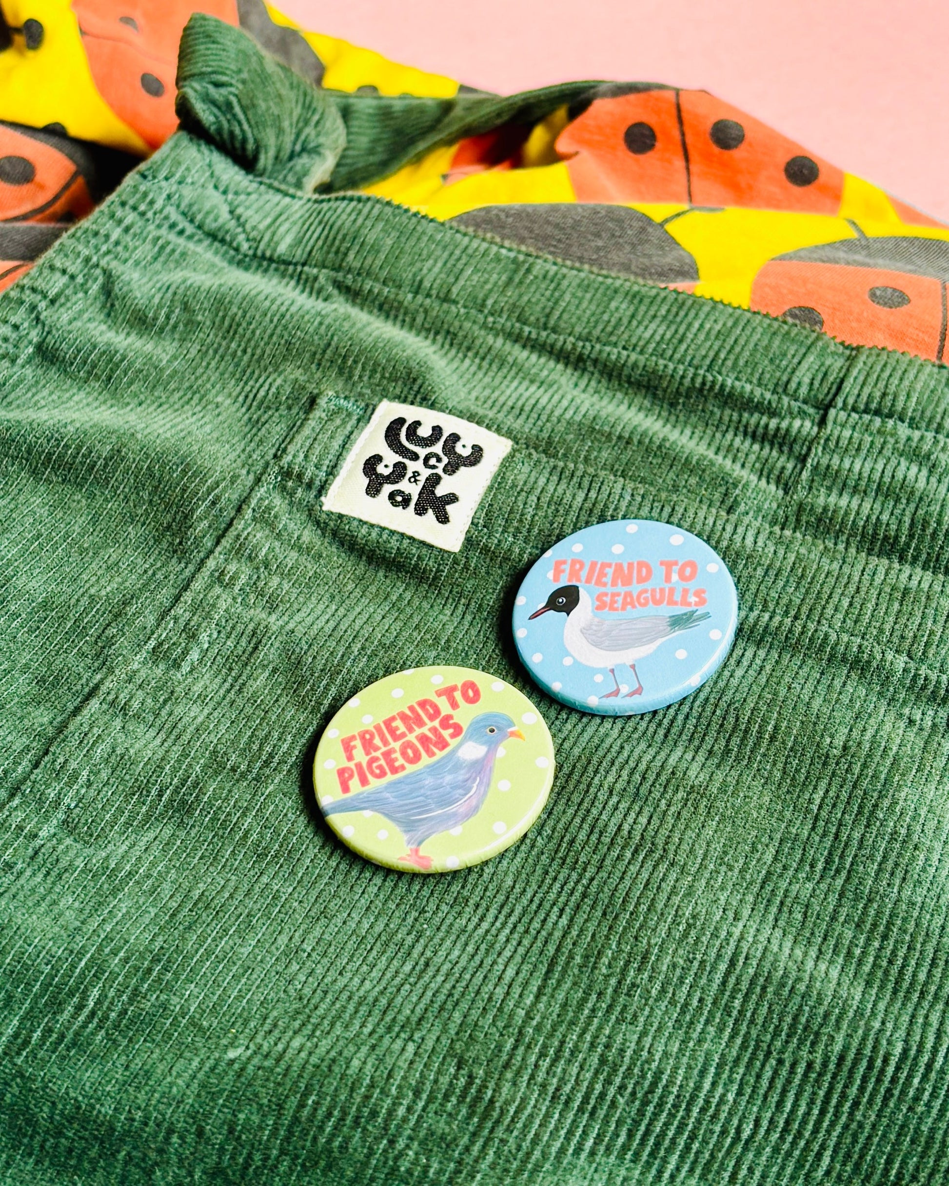 Cute Dog Badge or Magnet Handmade Gift