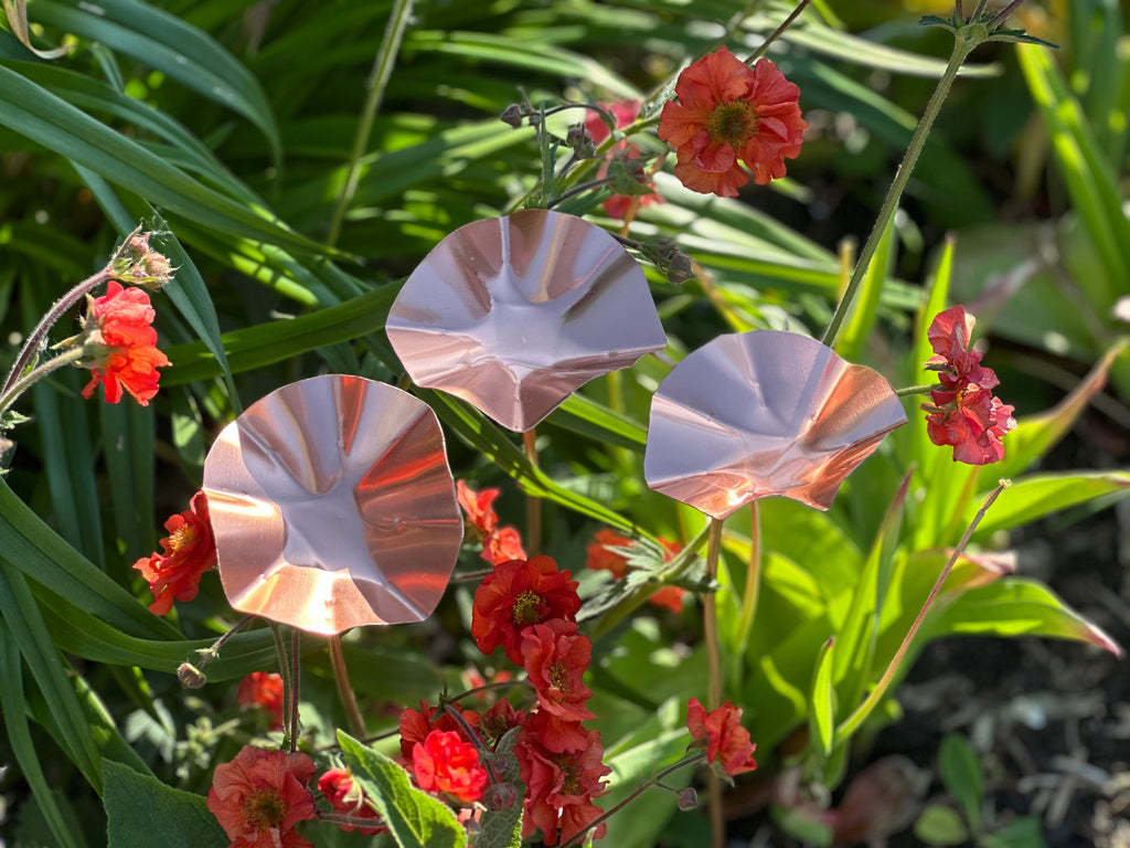 Set of 3 Copper Bee Drinkers