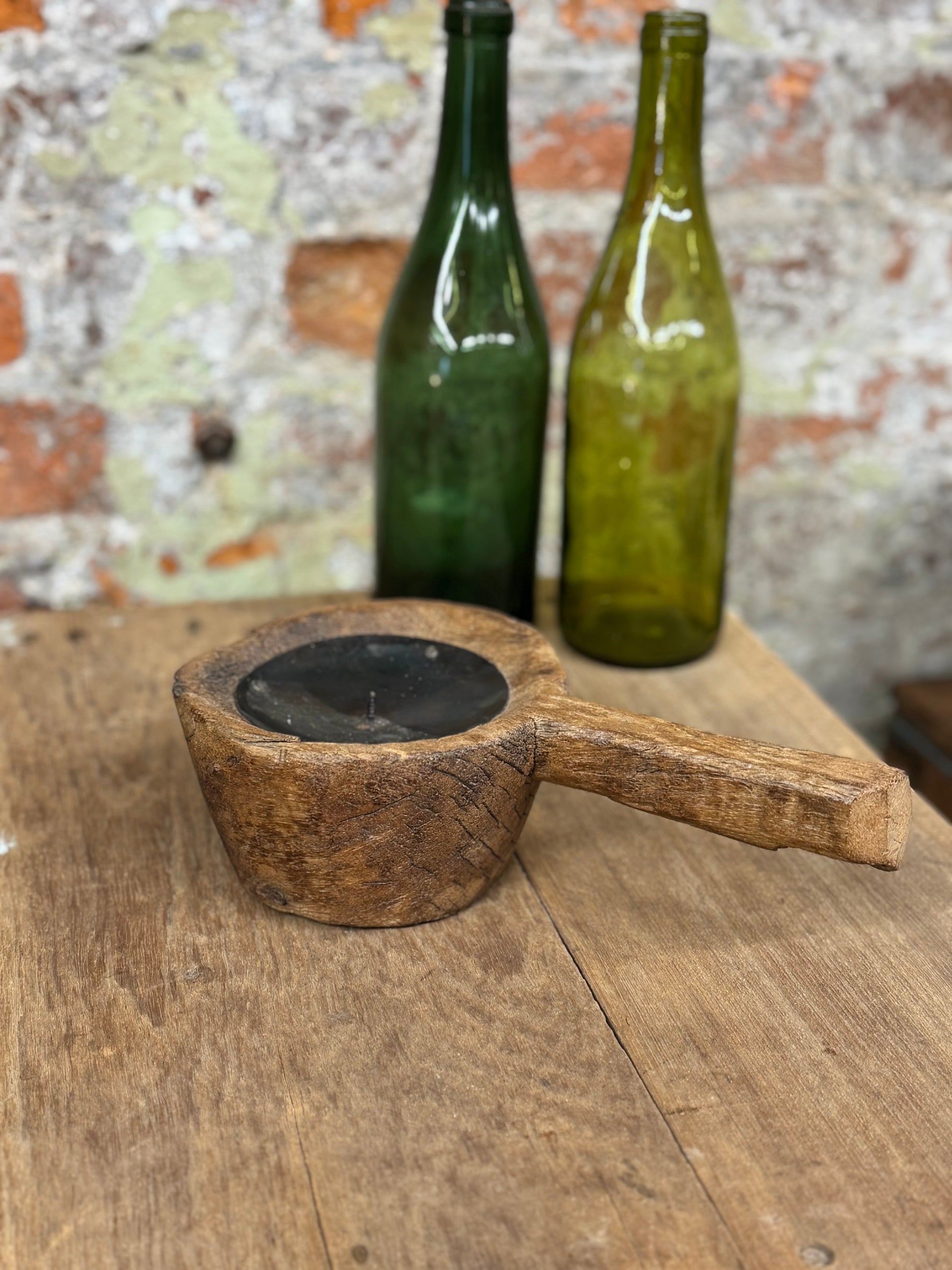 Rustic Wooden Candle Holder Reclaimed Farmhouse Decor