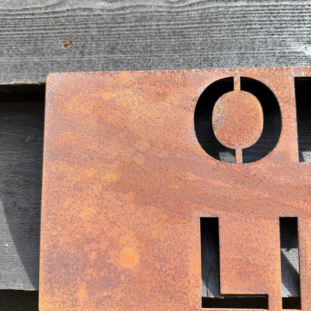 Rustic Metal ONE LIFE Sign